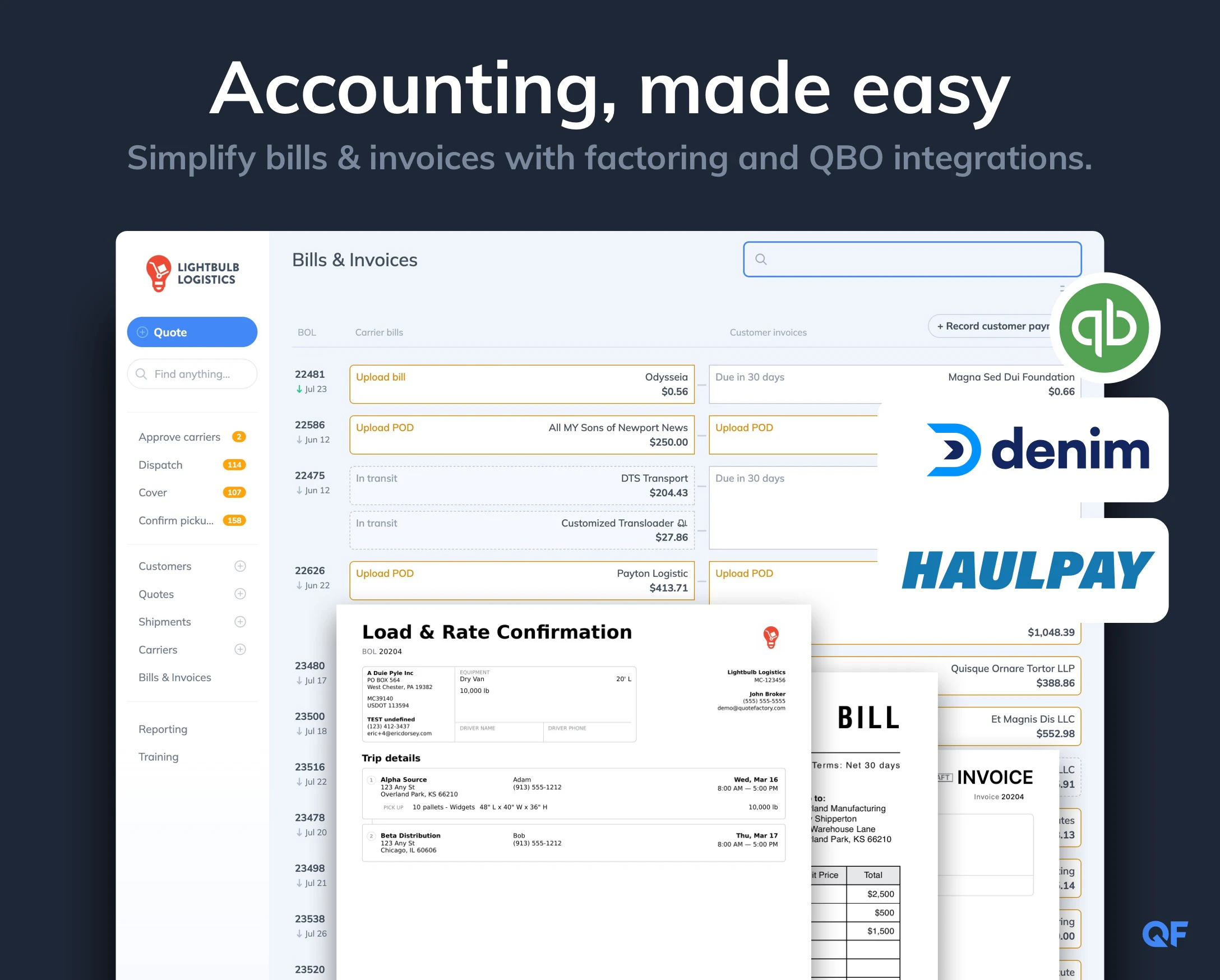 screenshot of Quote Factory